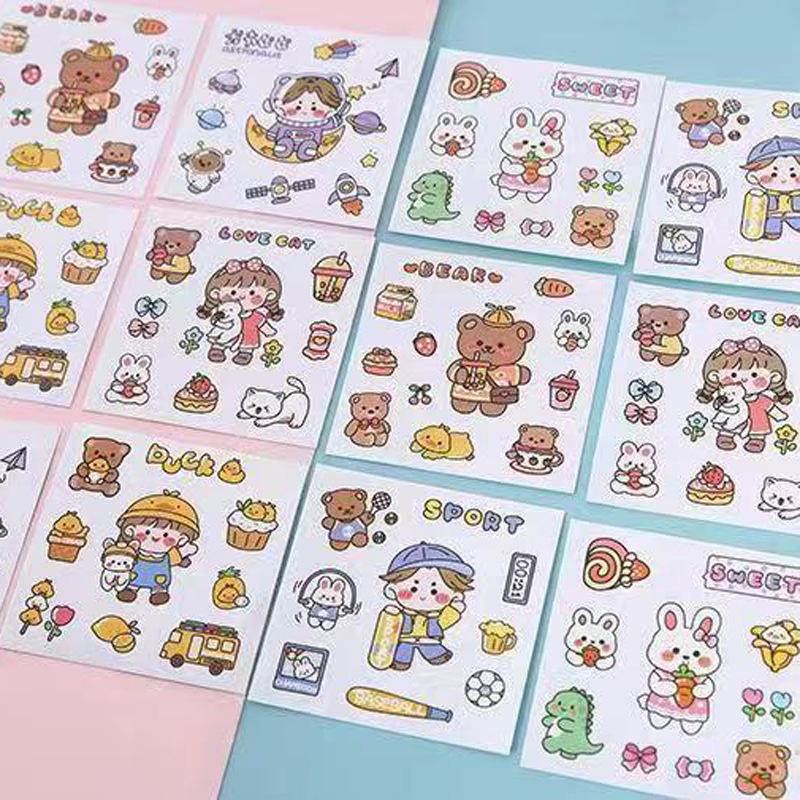 Kreativer Cartoon Hase Mini Schreibtisch Organizer mit transparenten Schubladen für Kinder Schreibwaren