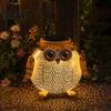 Owl Pattern Solar Light Light Design Garden Decor Outdoor Waterproof Metal Hanging Energy Saving Lantern for Outside Patio Yard Lawn Porch Lighting