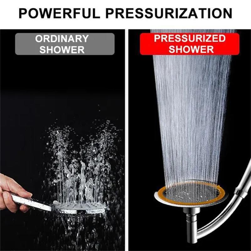 1pc 4/6 Inch High Pressure Shower Head 360 Adjustable Large Round Rainfall Sprayer Hand Held Shower Head Bathroom Accessories