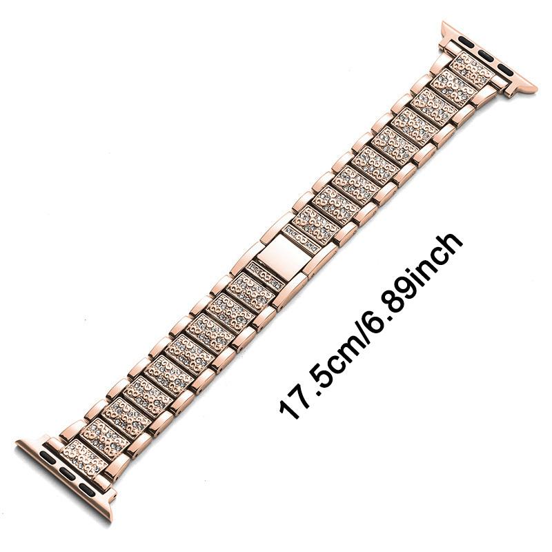 Klassisches Bling-Diamant-Armband für Damen der Apple Watch, 40 mm, 45 mm, 44 mm, 41 mm, 42 mm, 38 mm, Metallgürtel, Iwatch Series 7, SE, 6, 5, 4, 3, 8, 9, Armband