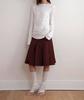 Jupe Midi Plissée à Pois Rouges Vintage: Design unique en ligne A à l'esthétique littéraire