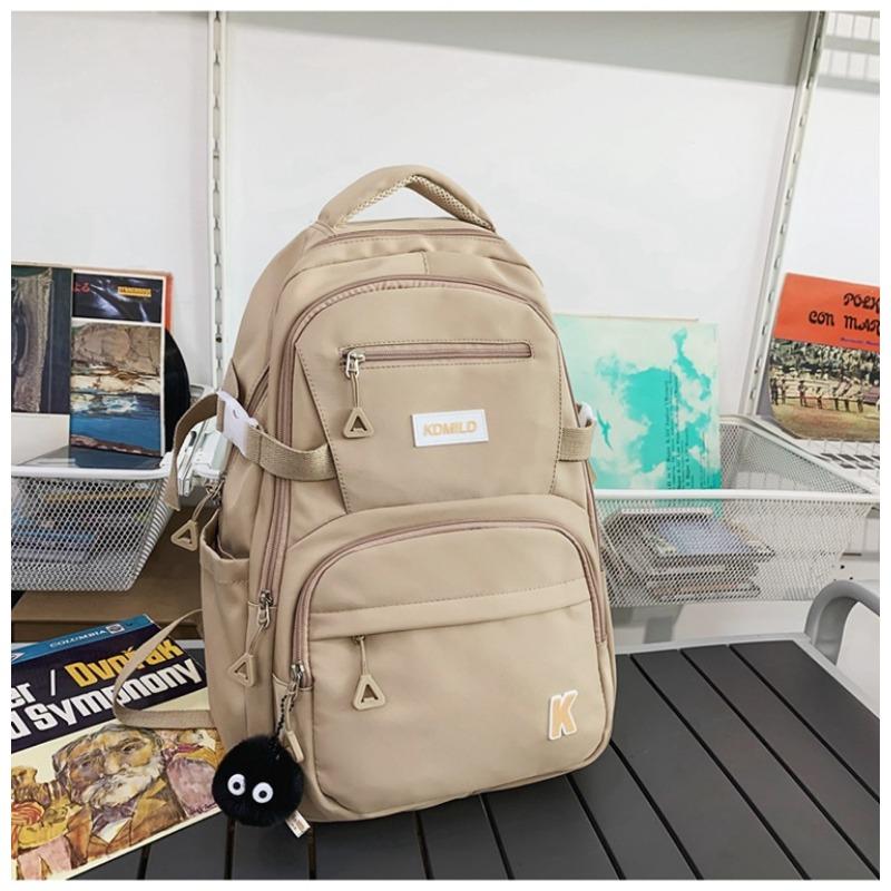 School Bag New High Value Cool Solid Color Backpack Couple Simple Lightweight Mountaineering Large Capacity Backpack