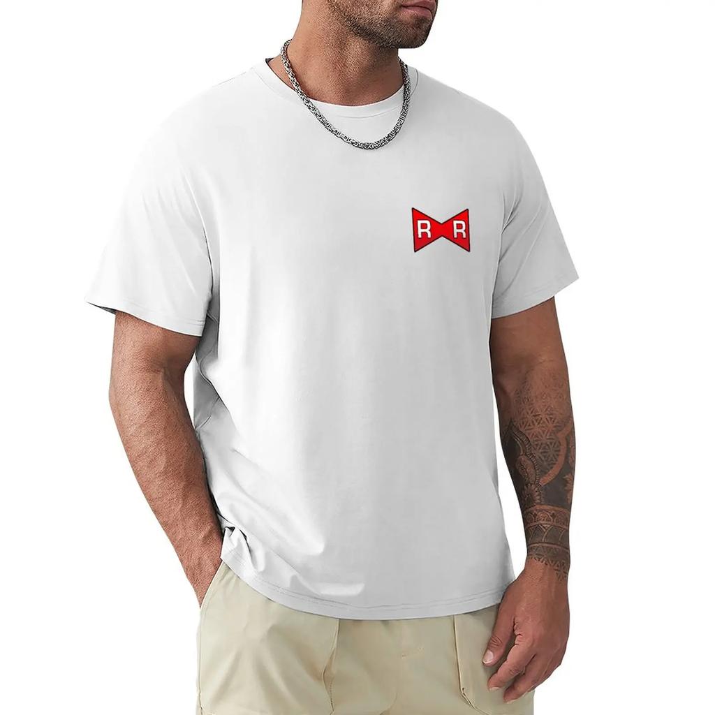 Red Ribbon Army TShirt Blouse Aesthetic Clothes Plain Tshirts for Men