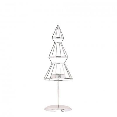 Wire Christmas Tree Shaped Tealight Holder - 24cm