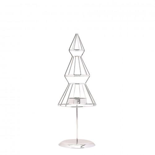 Wire Christmas Tree Shaped Tealight Holder - 24cm