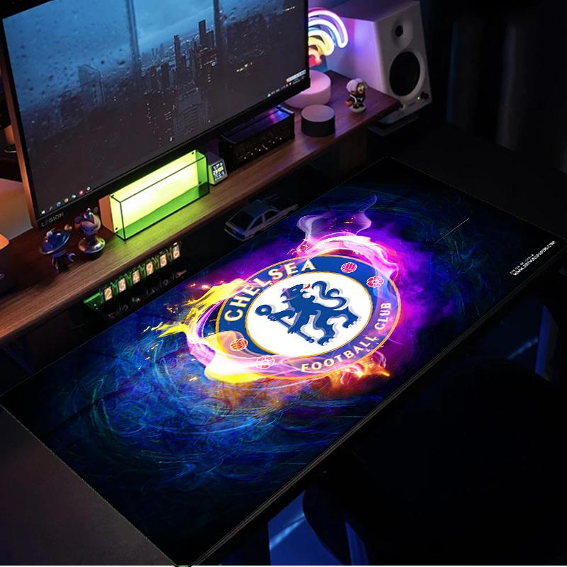 Chelsea Football Club Crest mouse pad, rubber base, esports desk mat, mouse pad for gamers and office use, gaming desk , easy to clean mat