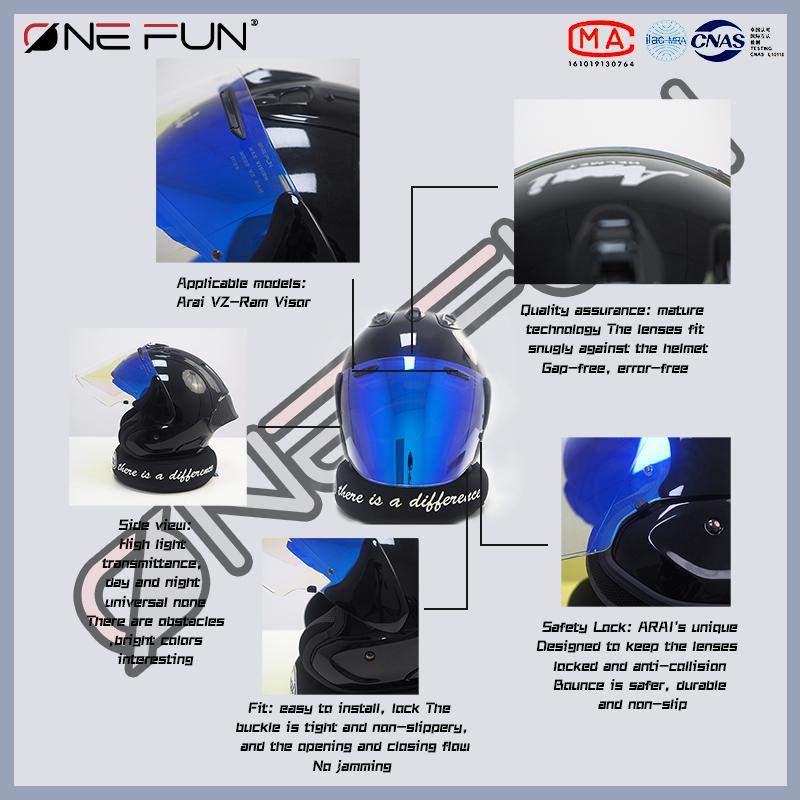 VZ RAM Photochromic Visor For VZ-RAM RAM-X SZ-R VAS-Z 3/4 Photochromic Helmet Lens Mask Black Rainbow Silver Shield For Arai2