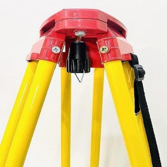 Aluminiowy statyw trójnożny do automatycznego poziomowania, teodolitu, sprzętu do poziomowania całkowitego, pojedyncza powłoka, kolor - żółty/rozmiar - standardowy