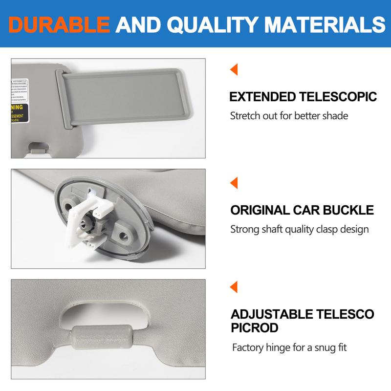 Car Sun Visor Fit For Toyota Highlander 2008-2013 with Vanity Mirror Cover Plate for Blocking Sunlight 74320-48500-B0