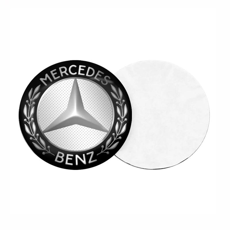 4Pcs Car Wheel Center Hub Cap 56mm Emblem Decal Wheel Sticker for Mercedes Benz AMG W108 B/C Class C200L GLC GLE CLA W205 W204