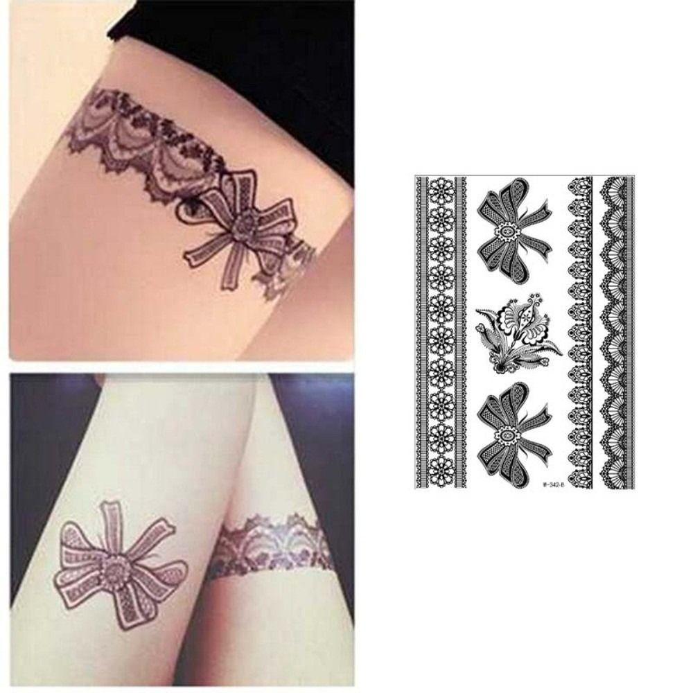 Lace Fake Tattoo Henna Tattoo Stickers Black Mehndi Stickers Body Art Sticker Finger Hand