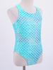 Girls Sleeveless Swimsuit Wide Straps Sapphire Print Horse Stars Pattern One Piece Bathing Suit