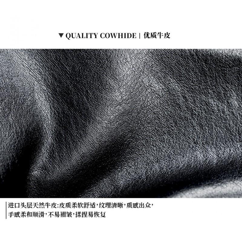 Crossbody Bag Men's Leather Casual Small Shoulder Korean Version Trendy High-end Feeling Top Layer Cowhide