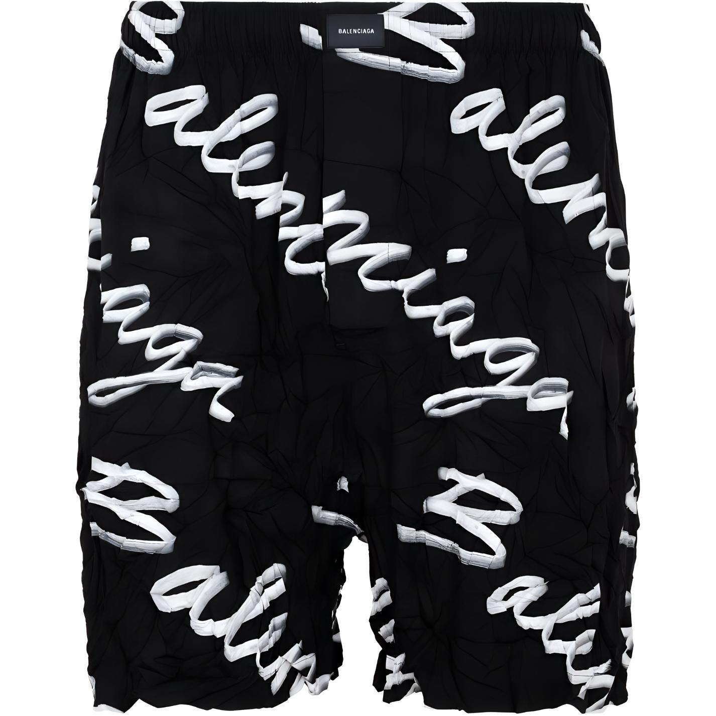 Balenciaga Scribble Logo Bermuda Shorts 672410TML131070