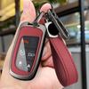 Kožené pouzdro na klíče od auta ze slitiny zinku pro Jeep Grand Cherokee Renegade Fiat Freemont Dodge Charger Challenger Durango Journey