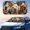 Labrador Retriever Driving  Sun Visor Foldable Universal Car Windshield Sun Shade UV Protection Heat Insulation Foldable Cover