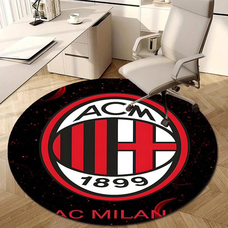 1pc A-AC Milan Print Round Carpet Chair Round Carpet Suitable for Bedroom Living Room Home Decorative Carpet