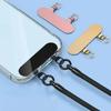 Stainless Steel Mobile Phone Lanyard Gasket Hanging Cord Clips Ultra Thin Metal Cellphone Tether Patch Replacement Card Clip