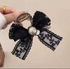 Elegant Pearl Bow Hair Clip for Women - 2024 High-End Shark Style