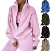 Women 2 Piece Outfits Stand Collar Half Zip Sweatshirts Wide Leg Sweatpant Tracksuit Oversized Sweatsuit Lounge Set
