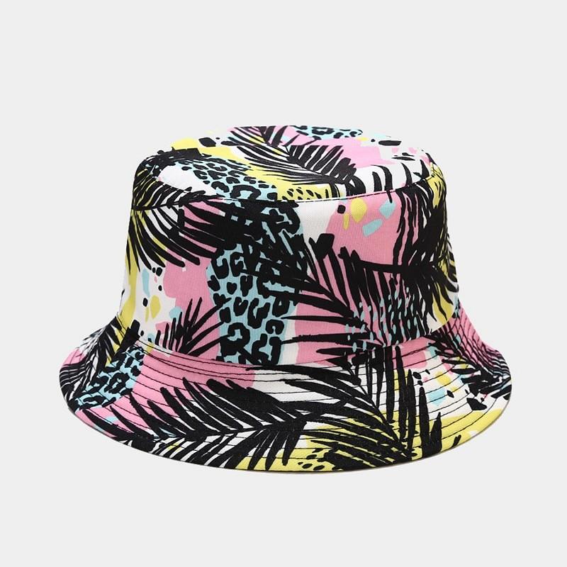 Classic Vintage Print Doublesided Sun Hat For Men Women Summer Outdoor Uv Protection