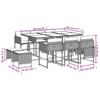 Vidaxl 11-Cz. Garden Furniture Set, With Cushions, Black PE Rattan