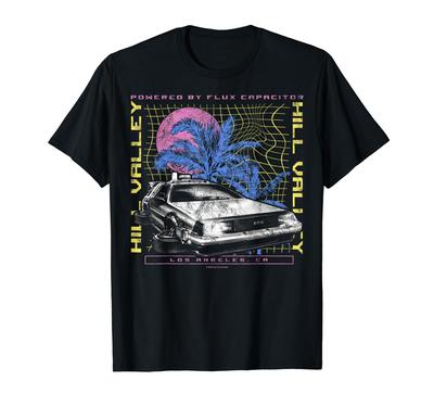 Back To the Future 35th Anniversary Hill Valley DeLorean T-Shirt