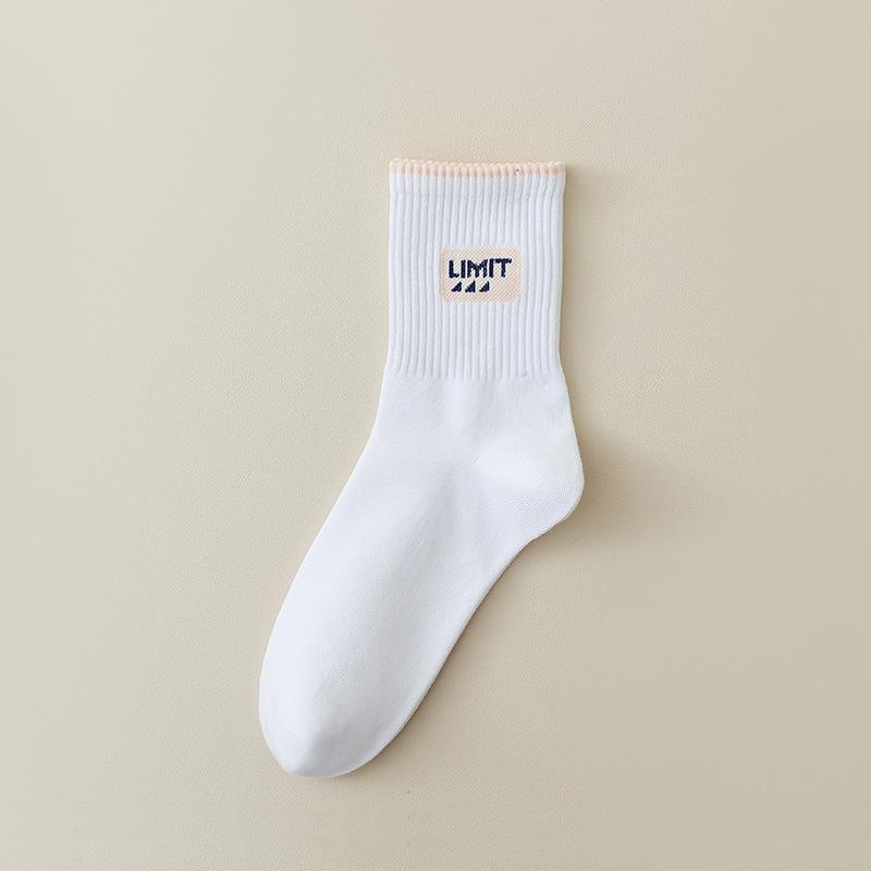 Female Spring and Autumn Pure Cotton Anti Odor Anti Sweat Socks