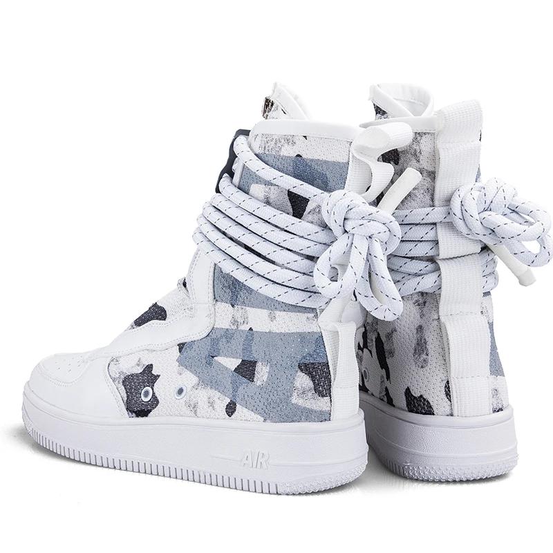 46 Large Size Couple Fashion Non-slip Shoes Men's and Women's High Top Canvas Shoes Personality Men's and Women's Boots