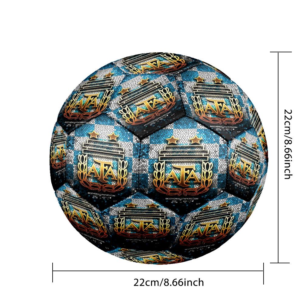 1pc Argentina Football Crest Size 5 Soccer Ball, Suitable for Practice Matches/tournament Training,Lightweight and Durable logo70711