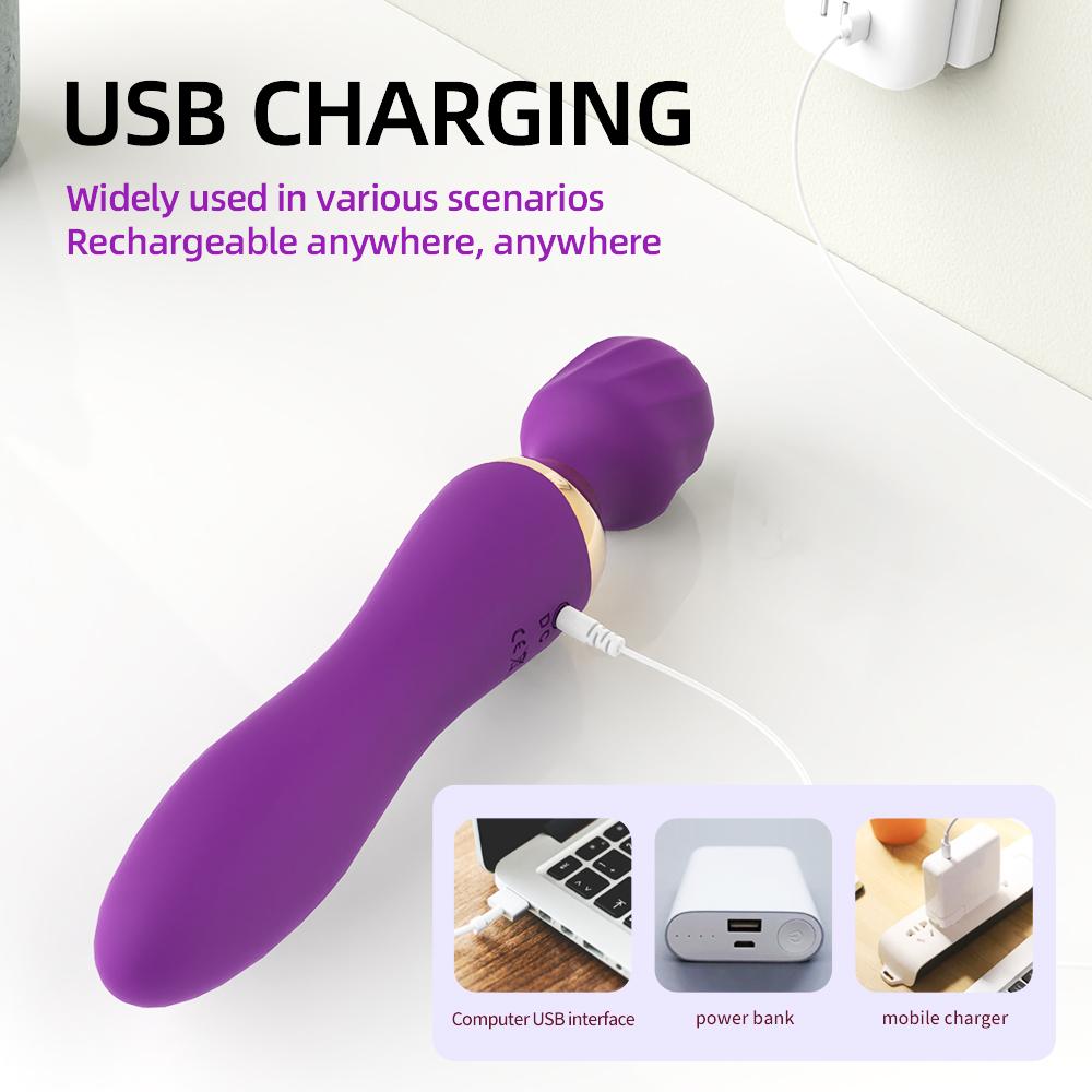 12 Speeds Powerful Dildo Vibrator Female AV Massager Wand G Spot Clitoris for Women Stimulator Adult Sex Toys Masturbator