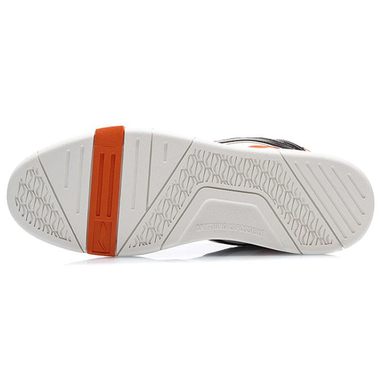 New LiNing Wave Superwave Mid Top Skateboard Shoes Men's Black Orange AGCQ179-2