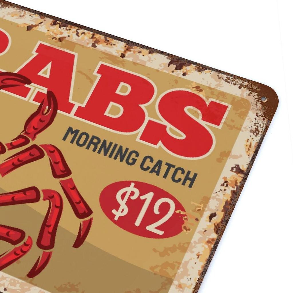 1er-Pack Metallschild Wanddeko, 20×30cm und 30×40cm, rostiges Used-Look Retro-Design für Café, Garage oder Esszimmer