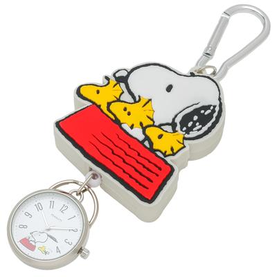 Reloj de bolsillo Snoopy analógico con correa de caucho KC Watch G blanco [Perfect World] para mujer PNT042-4