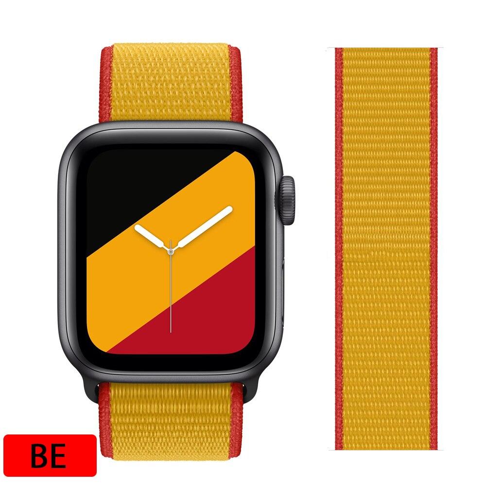 Nylon Strap for Apple Watch Band 44mm 40mm 42mm 38mm Wristband Belt International Collection Sport Loop Bracelet iWatch 5 4 3 Se 6