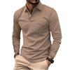Spring/Autumn New Arrival Men's Long-Sleeved Polo Shirt Casual Collared Sports Polo Shirt Solid Colour Top