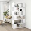 Vidaxl Bookshelf/Room Divider, White, 100X24X188 Cm