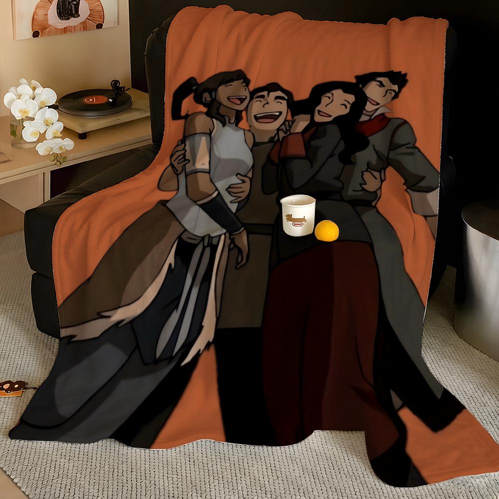 Animation T-The L-Legend O-Of K-Korra Throw Flannel Blanket, Soft Warm, Durable & Washable Cute Cool