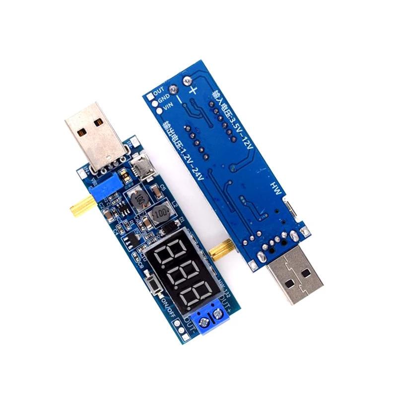 USB Type-C 5V To 1.2V-24V Boost/Buck Converter Module DC-DC Step Up/Down Adjustable Power Supply DIY Project