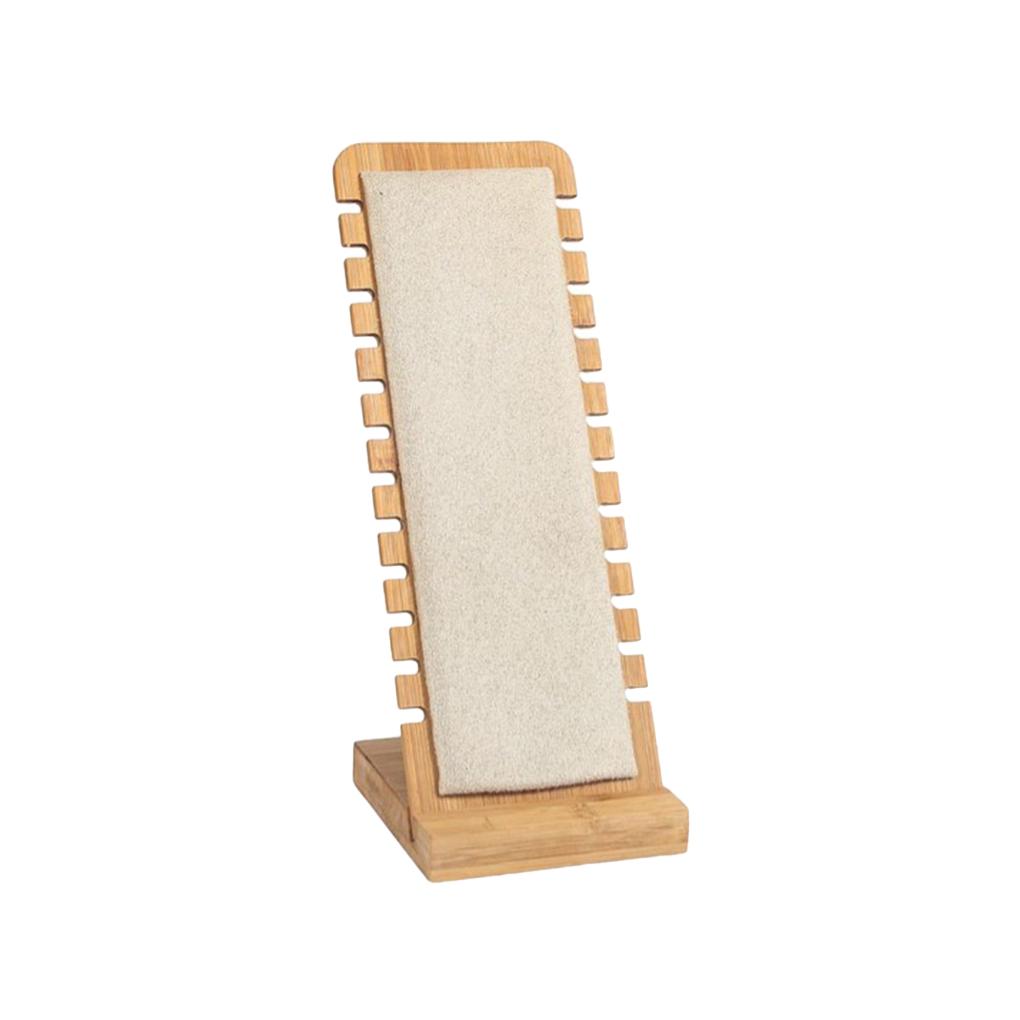 

Display Stand Detachable Jewelry Wood Long Lightweight Organizer 3 Colors Freestanding Holder Showcase Dresser beige