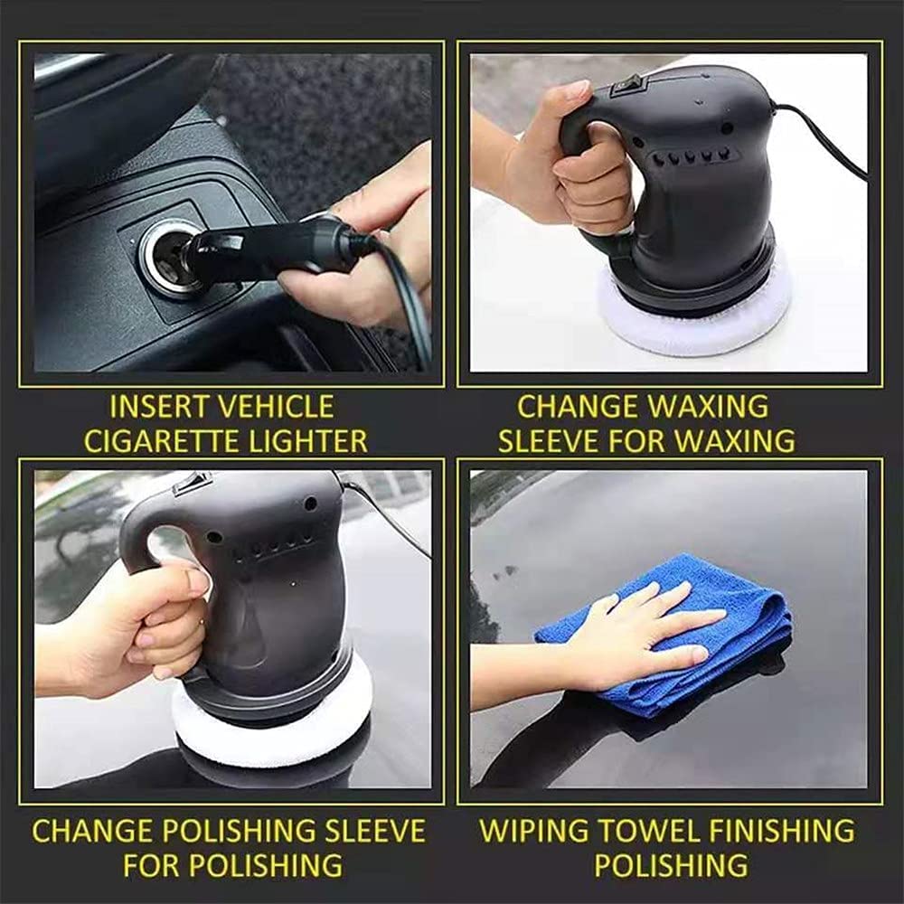 Waxing Polishing Machine Auto Paint Care 12V 40W Car Polisher Electric Waxer Tool Buffing Sanding Waxing Grinding Tools