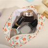 3Pcs Cosmetic Bag Cute Floral Cotton Toiletry Bag Zipper Toiletry Organizer Bag Travel Cosmetic Bag for Women Girls