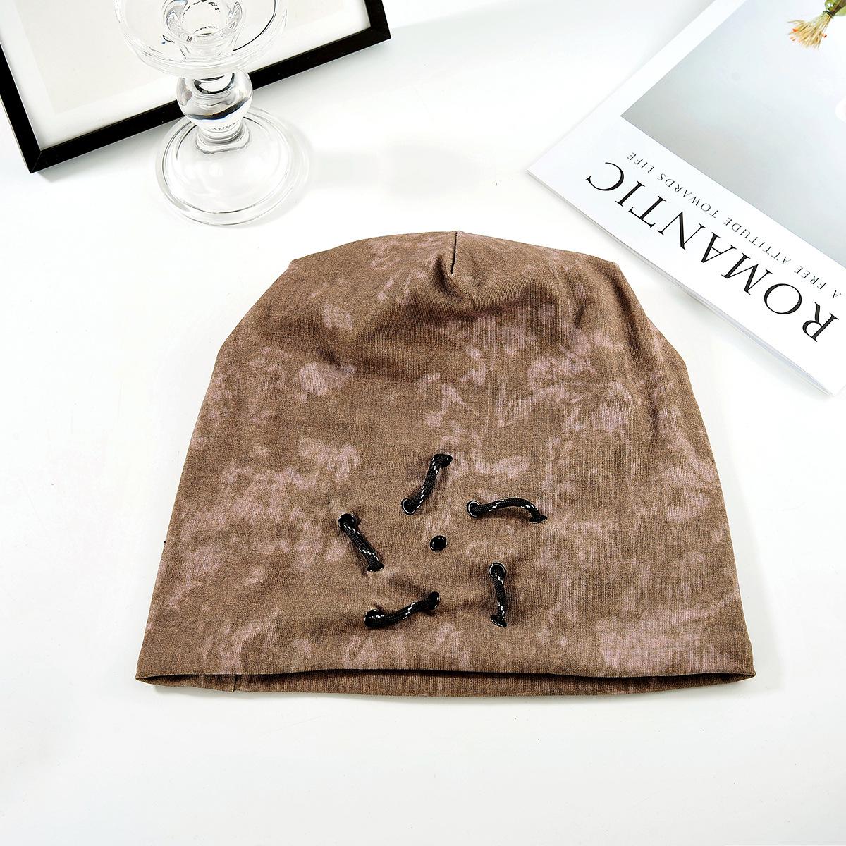 Американская ретро шапка-бини с эффектом тай-дай, мешковатая - Весна/Осень, уличный тренд, ветрозащитная шапка One Size хаки