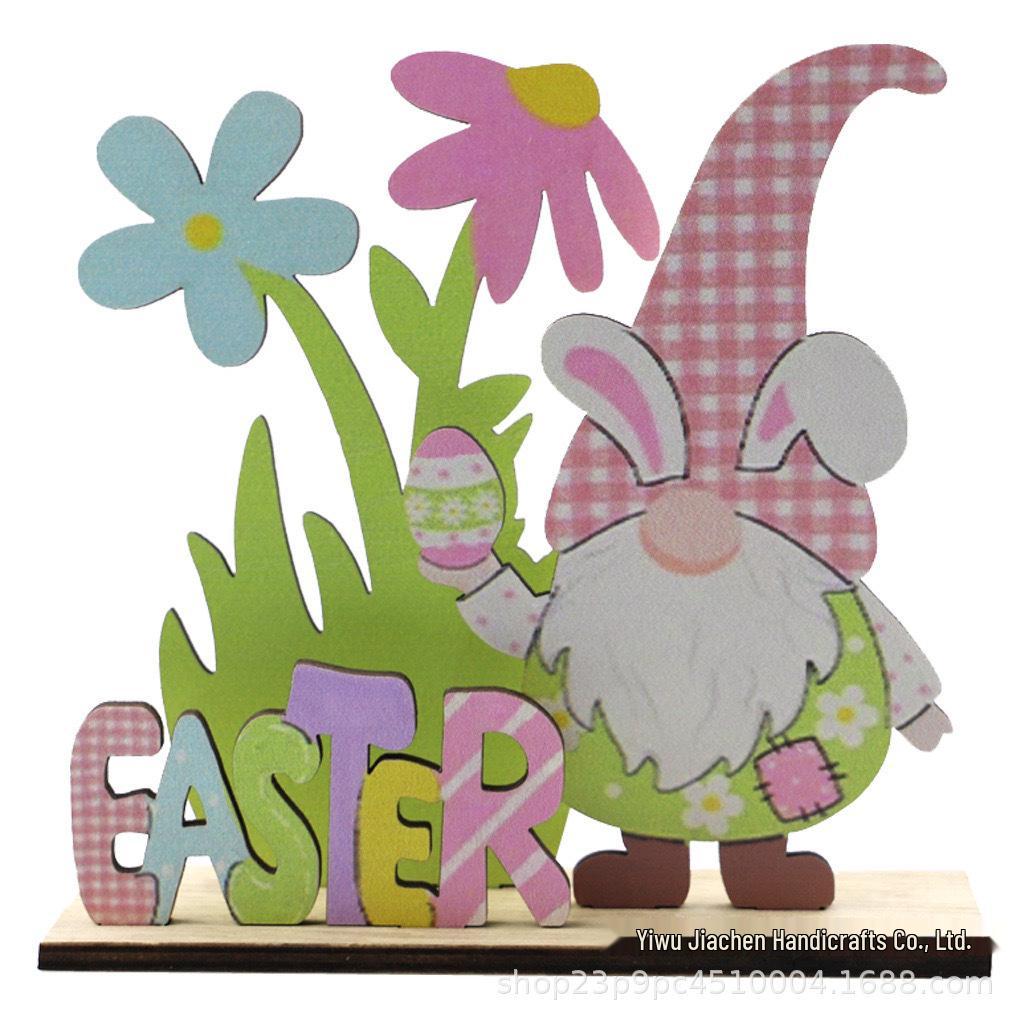Wooden Rabbit Decoration for Spring Festivals and Easter