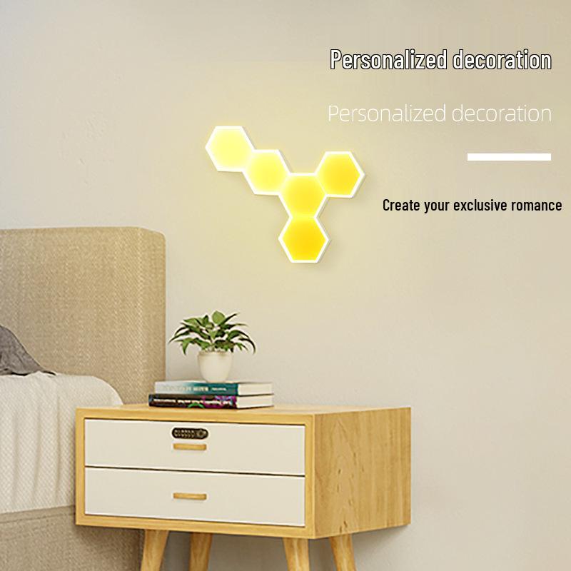 Smart RGB Music Rhythm Light: Color-Changing E-sports Atmosphere Quantum Honeycomb Light