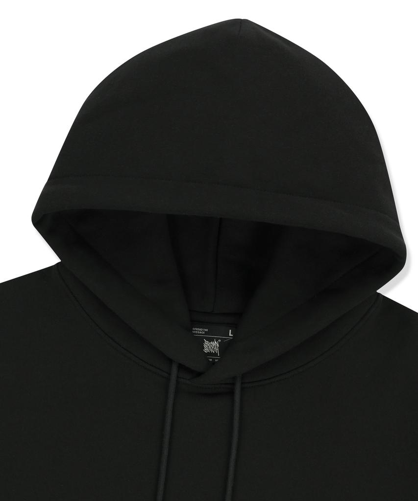 Patchwork Tag Hoodie - Black