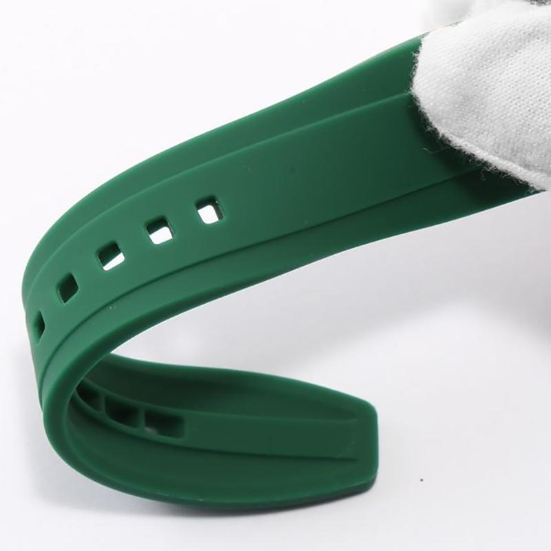 Kautschuk Silikon Armband für Citizen Tissot Seiko Rolex Gebogenes Ende Sport Wasserdicht Uhrenarmband Orange Armband 18/19/20/21/22mm