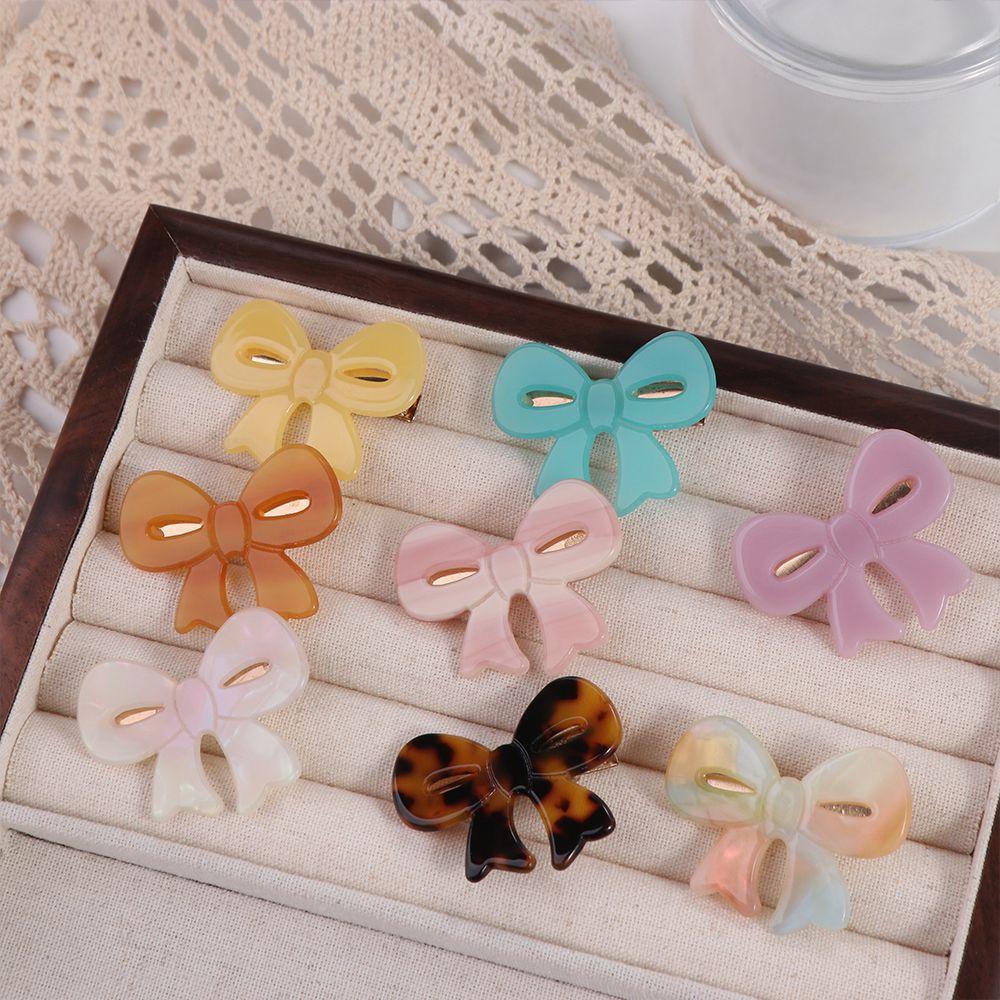 Acetate Acetic Acid Duckbill Clip Bowknot Bow Duckbill Clip Cute Bow Hairpin  Travel