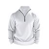 Men's Autumn Winter Casual Zipper Stand Collar Fleece Hoodie Jacket