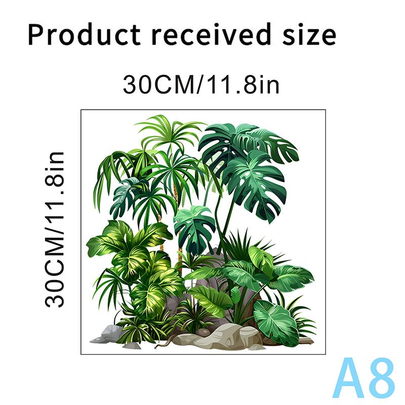 

Зеленые листья растений Наклейка на туалет Самоклеящиеся настенные наклейки для ванной Наклейка на стену Украшения для дома Наклейки